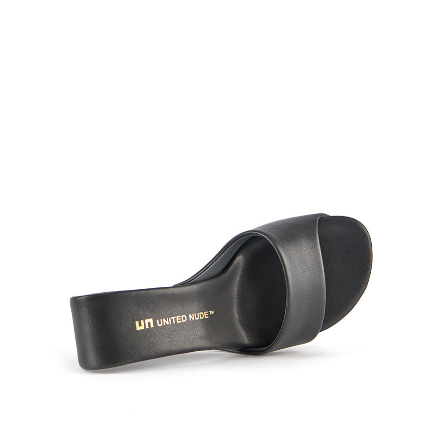 United Nude Mobius Hi Back Klapki na Obcasie Czarne
