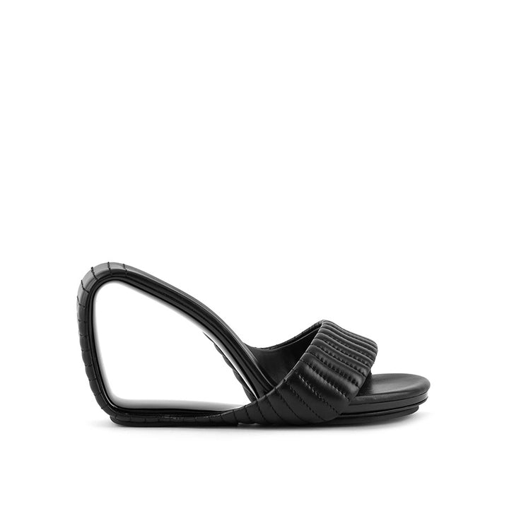 United Nude Mobius Hi Black Puffier Klapki na Obcasie Czarne