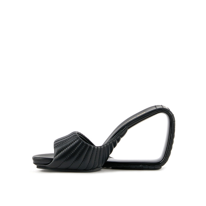 United Nude Mobius Hi Black Puffier Klapki na Obcasie Czarne