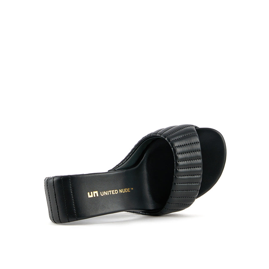 United Nude Mobius Hi Black Puffier Klapki na Obcasie Czarne