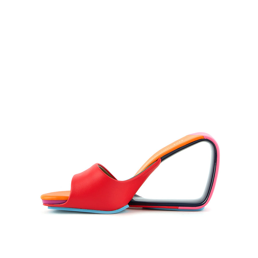 United Nude Mobius Hi Solaria Klapki na Obcasie Czerwone