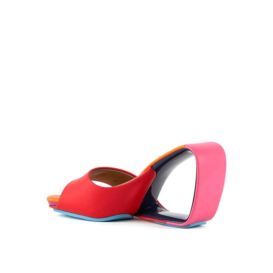 United Nude Mobius Hi Solaria Klapki na Obcasie Czerwone