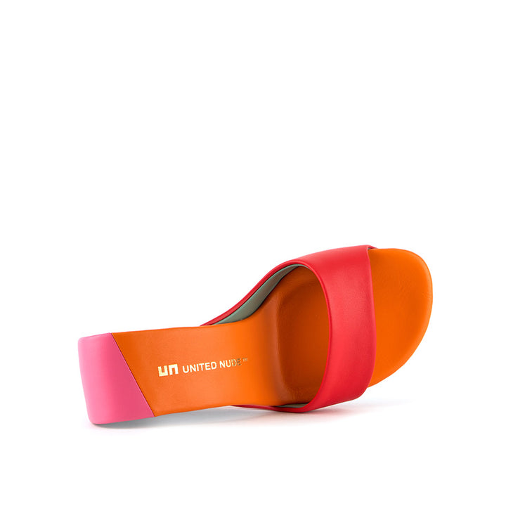 United Nude Mobius Hi Solaria Klapki na Obcasie Czerwone