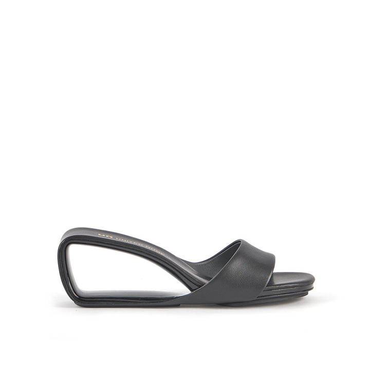 United Nude Mobius Mid Black Klapki na Obcasie Czarne