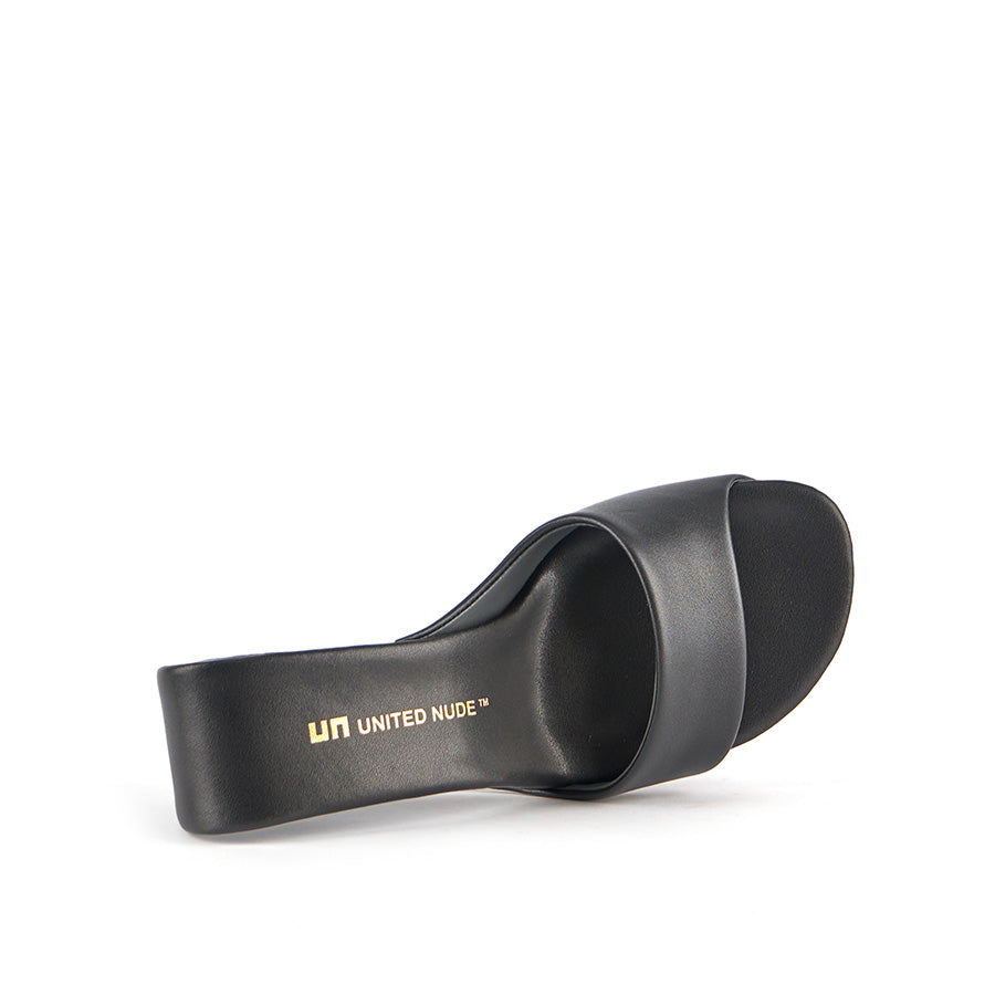 United Nude Mobius Mid Black Klapki na Obcasie Czarne