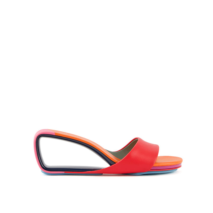 United Nude Mobius Mid Solaria Klapki na Obcasie Czerwone