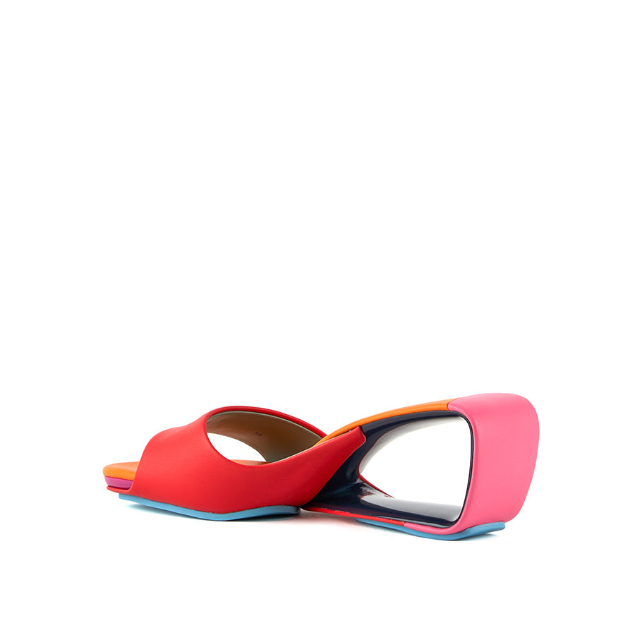 United Nude Mobius Mid Solaria Klapki na Obcasie Czerwone