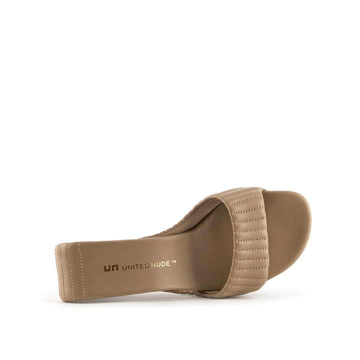 United Nude Mobius Mid Timeless Taupe Puffier Klapki na Obcasie Beżowe
