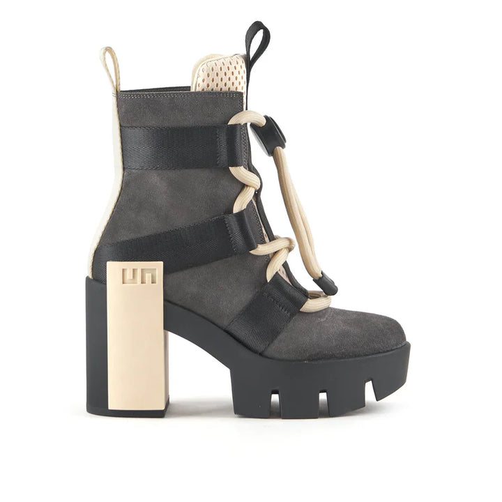 United Nude Grip Nomad Mid II Mono II Botki Damskie na Obcasie Szare