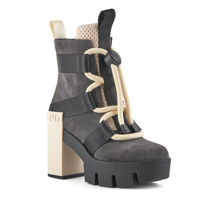 United Nude Grip Nomad Mid II Mono II Botki Damskie na Obcasie Szare