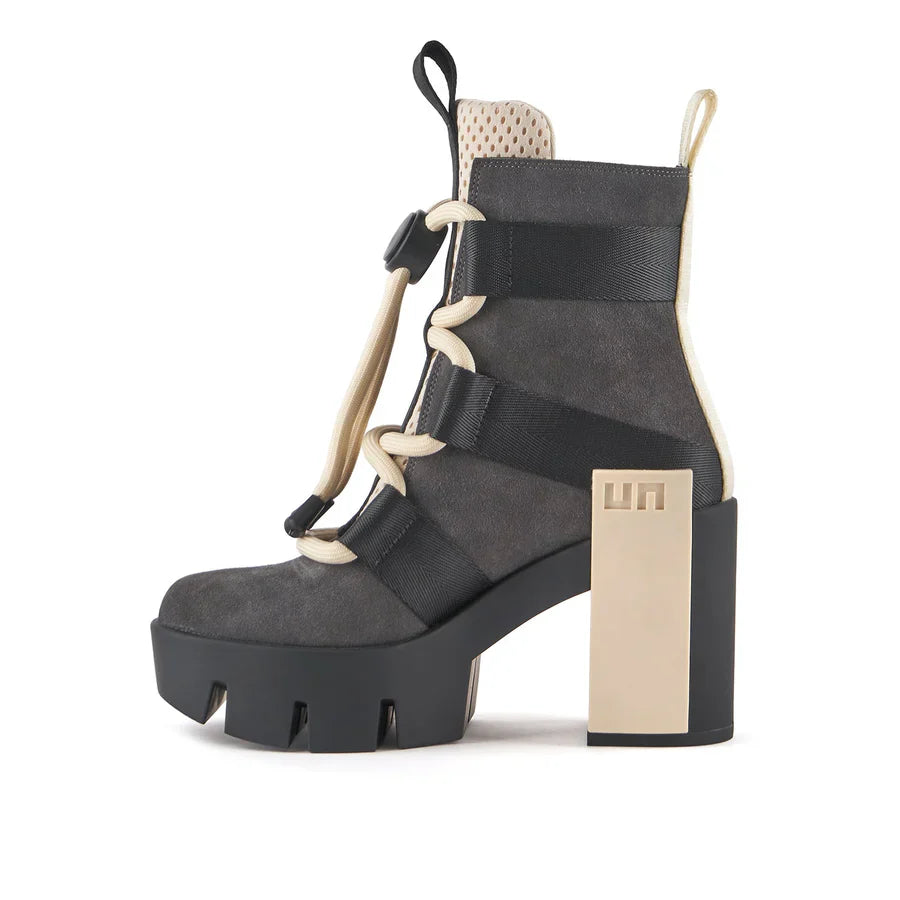 United Nude Grip Nomad Mid II Mono II Botki Damskie na Obcasie Szare