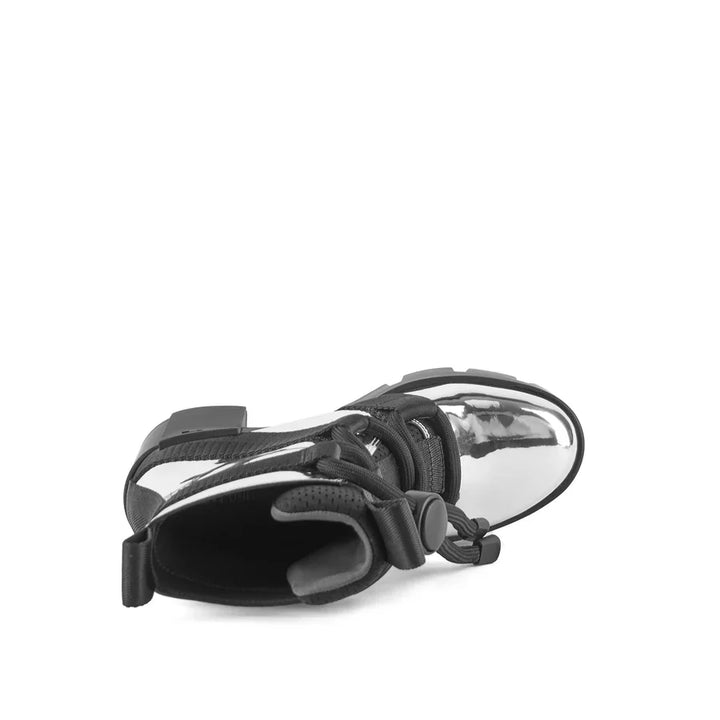 United Nude Grip Nomad Mid II Silver Botki Damskie na Obcasie Srebrne