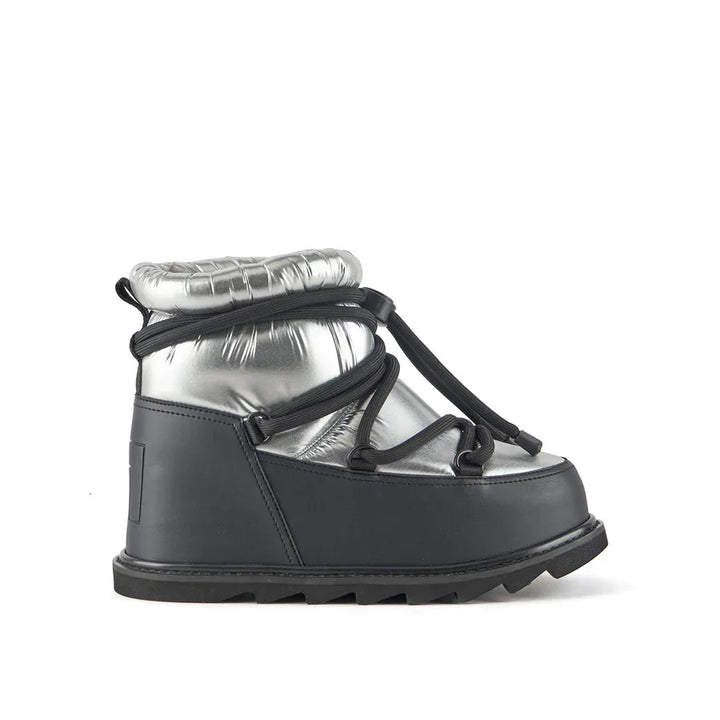 United Nude Zembla Bubble Bootie Silver Botki Damskie Zimowe Srebrne