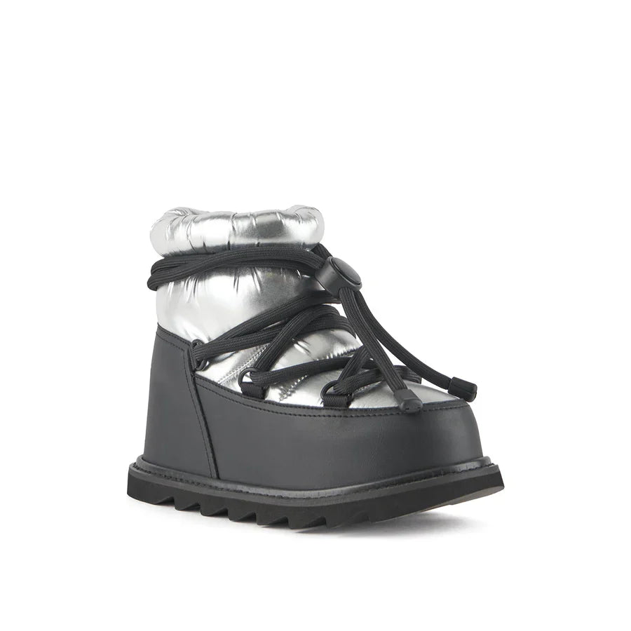 United Nude Zembla Bubble Bootie Silver Botki Damskie Zimowe Srebrne