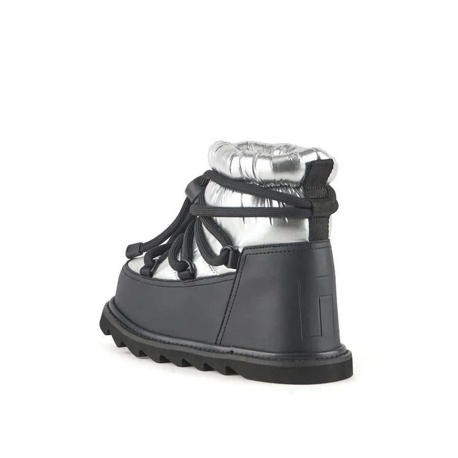 United Nude Zembla Bubble Bootie Silver Botki Damskie Zimowe Srebrne