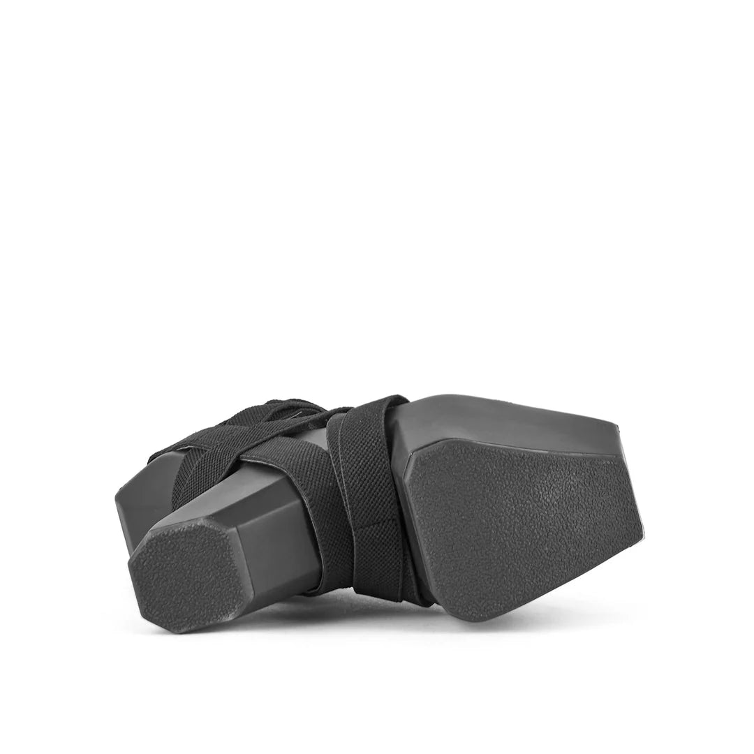 United Nude Boulder Bondage Black Sandały na Platformie Damskie Czarne