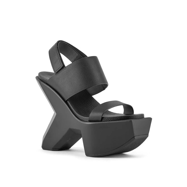 United Nude Boulder Sandal Black Sandały Damskie Na Obcasie Czarne