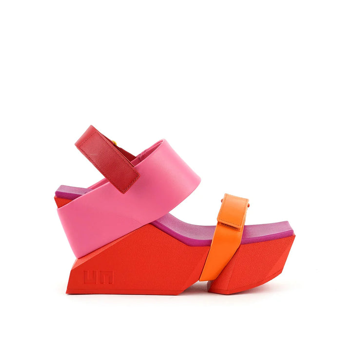 United Nude Brutt Sandal Lily Sandały Damskie Beżowe na Platformie Czerwone