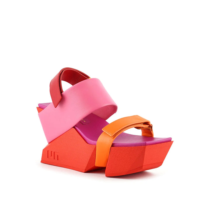 United Nude Brutt Sandal Lily Sandały Damskie Beżowe na Platformie Czerwone