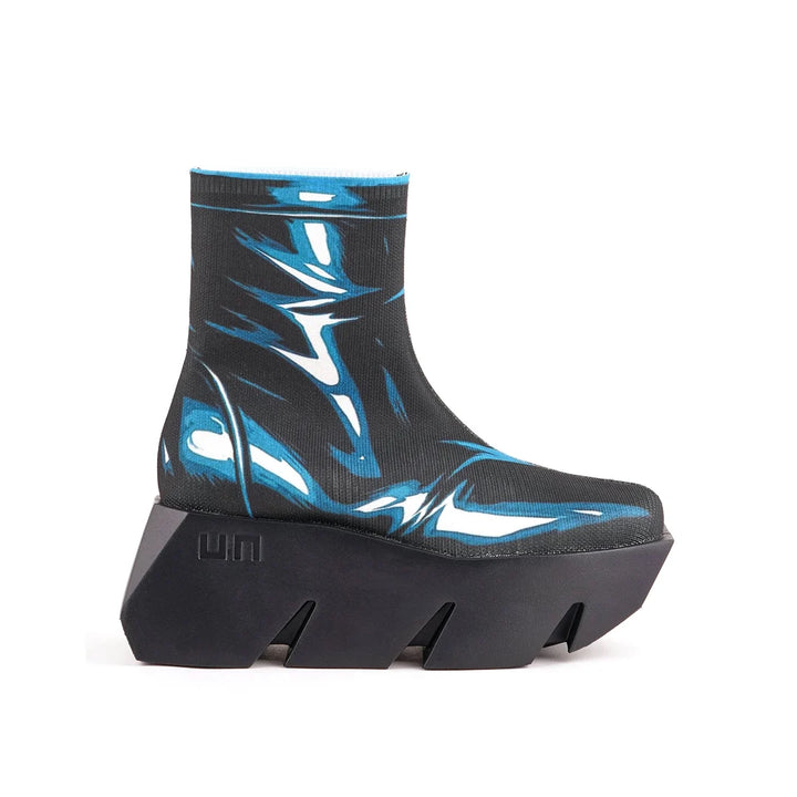 United Nude Bull Canvas Lo Comic Botki Damskie na Platformie Czarne