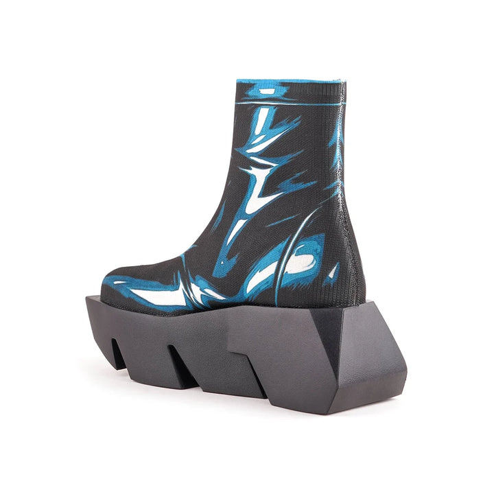 United Nude Bull Canvas Lo Comic Botki Damskie na Platformie Czarne
