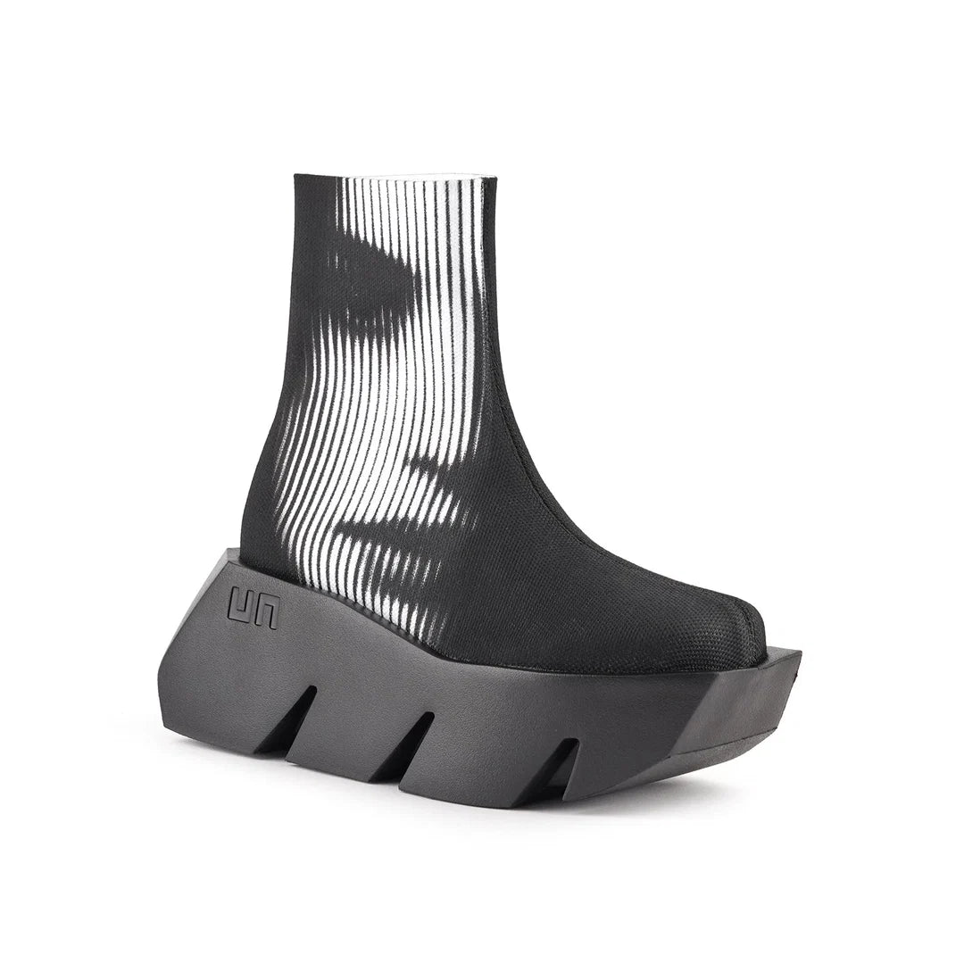 United Nude Bull Canvas Lo Mono Botki Damskie na Platformie Czarne