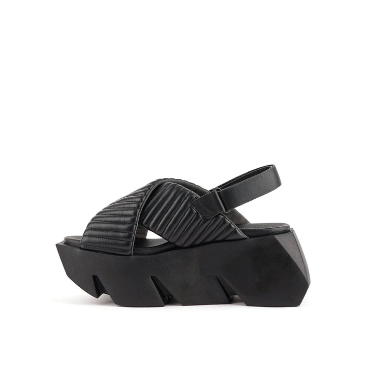 United Nude Bull Puffier Black Sandały Damskie na Platformie Czarne