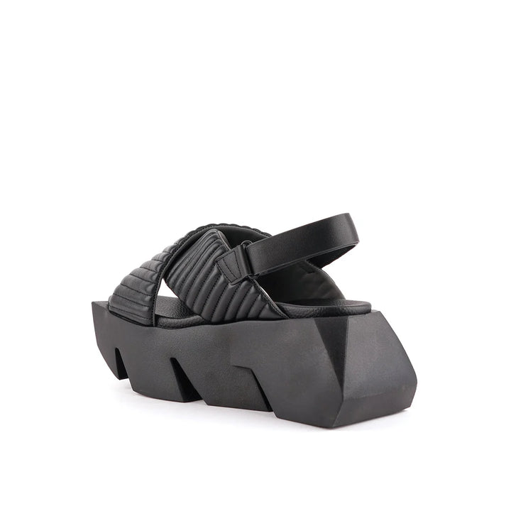 United Nude Bull Puffier Black Sandały Damskie na Platformie Czarne