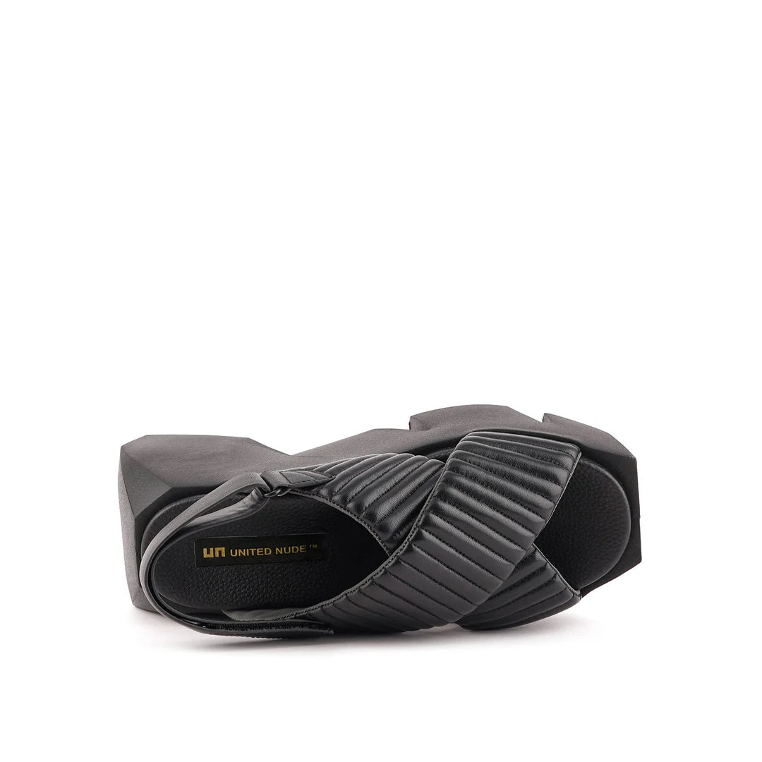 United Nude Bull Puffier Black Sandały Damskie na Platformie Czarne