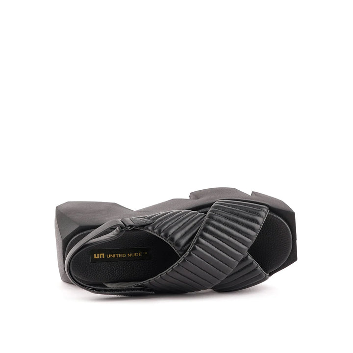 United Nude Bull Puffier Black Sandały Damskie na Platformie Czarne