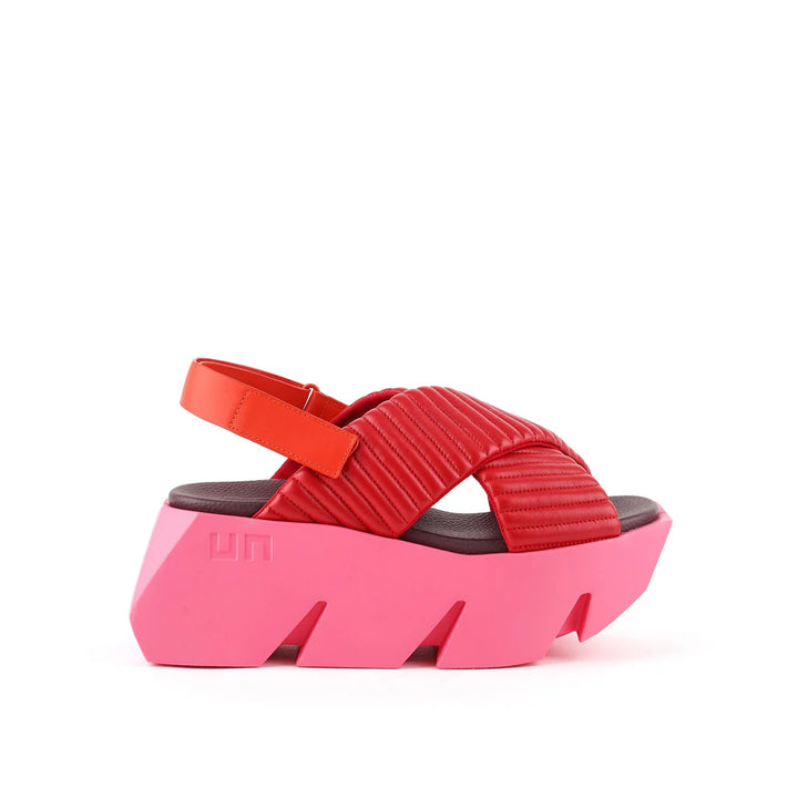 United Nude Bull Puffier Lily Sandały Damskie na Platformie Czerwone