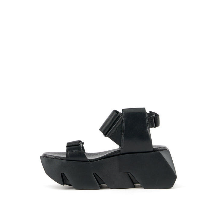 United Nude Bull Run Black Sandały Damskie na Platformie Czarne