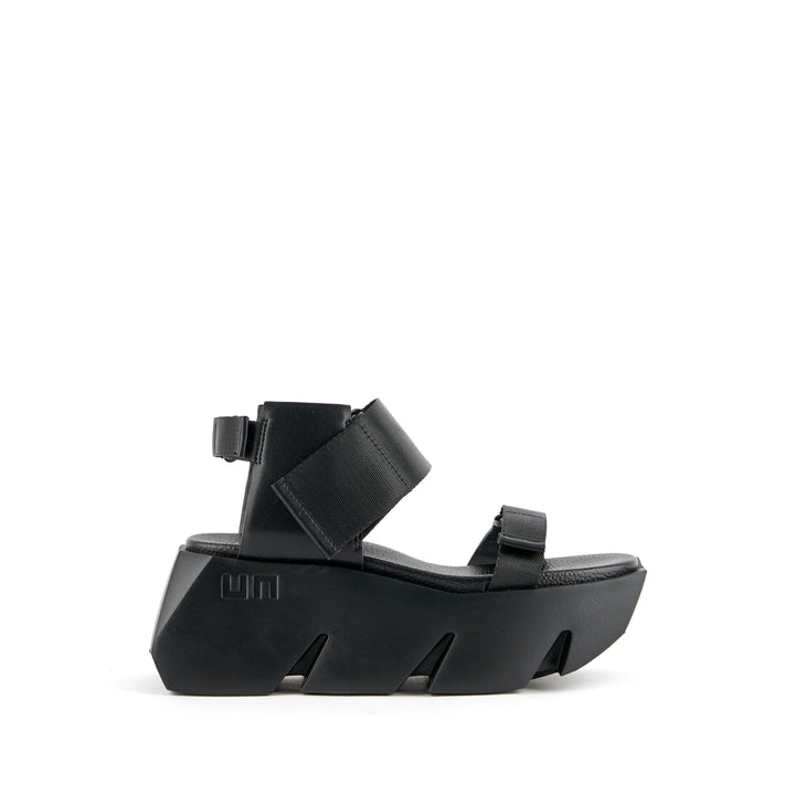 United Nude Bull Run Black Sandały Damskie na Platformie Czarne