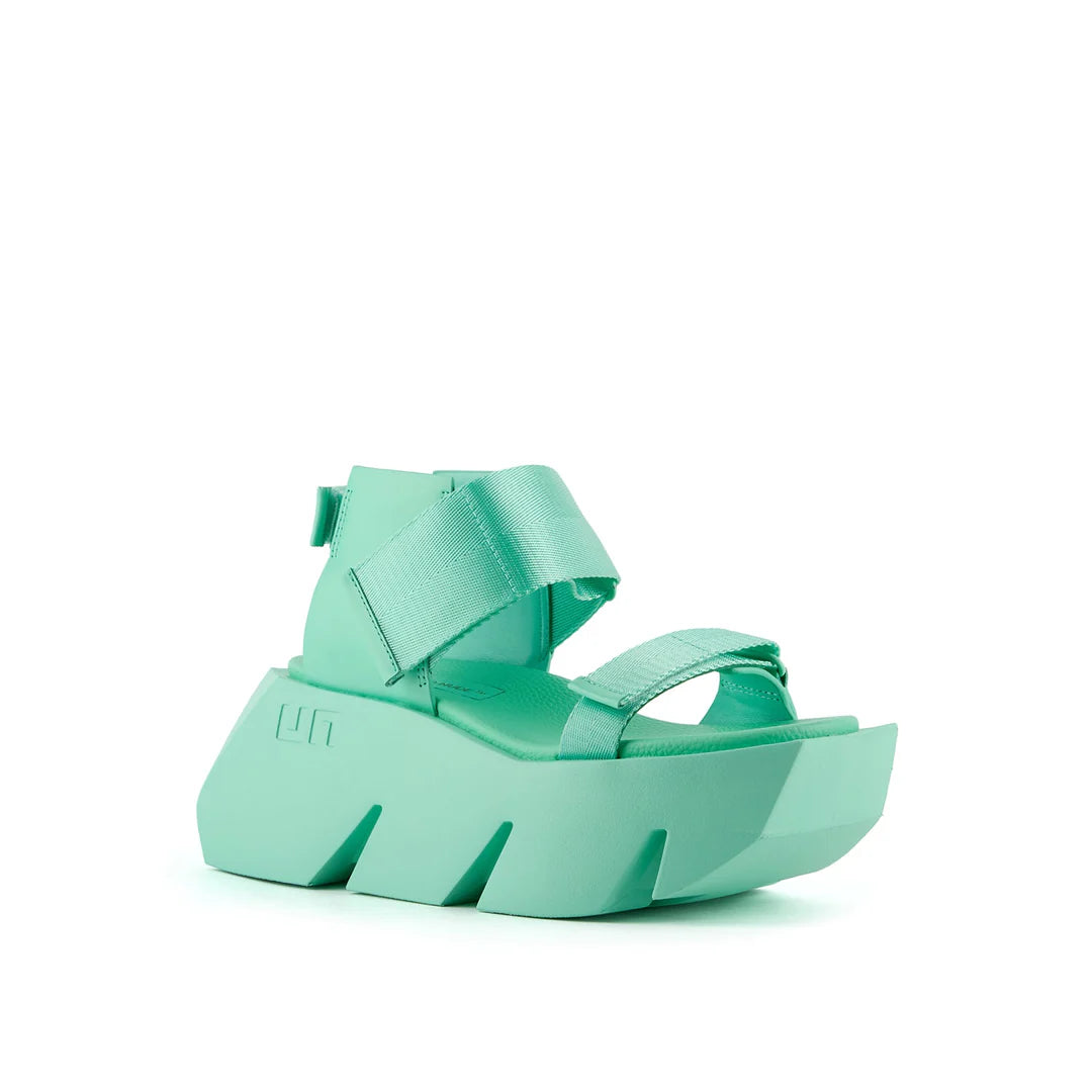 United Nude Bull Run Jelly Mint Sandały Damskie na Platformie Zielone