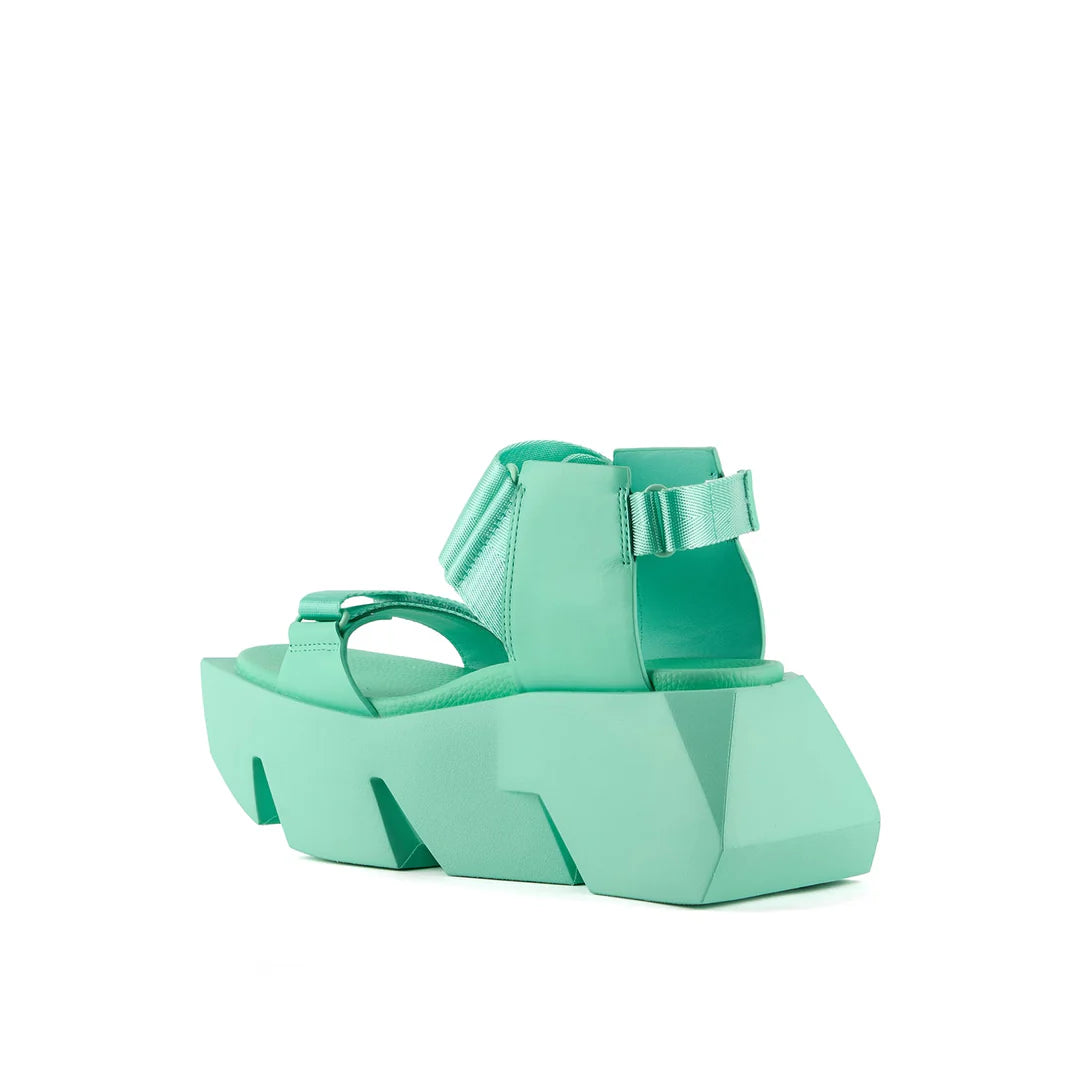 United Nude Bull Run Jelly Mint Sandały Damskie na Platformie Zielone