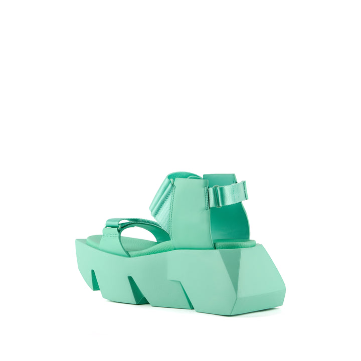 United Nude Bull Run Jelly Mint Sandały Damskie na Platformie Zielone