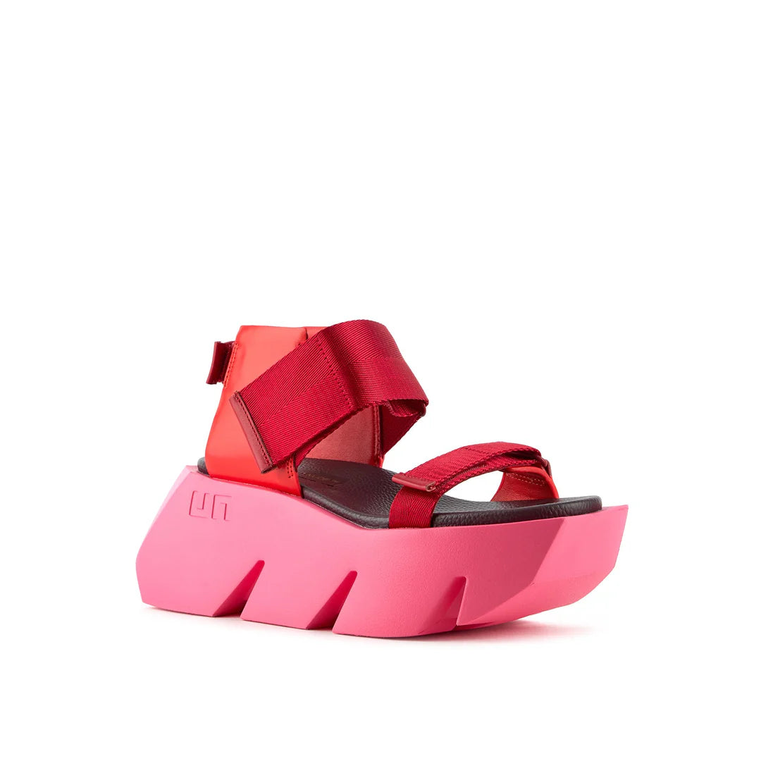 United Nude Bull Run Lily Sandały Damskie na Platformie Czerwone