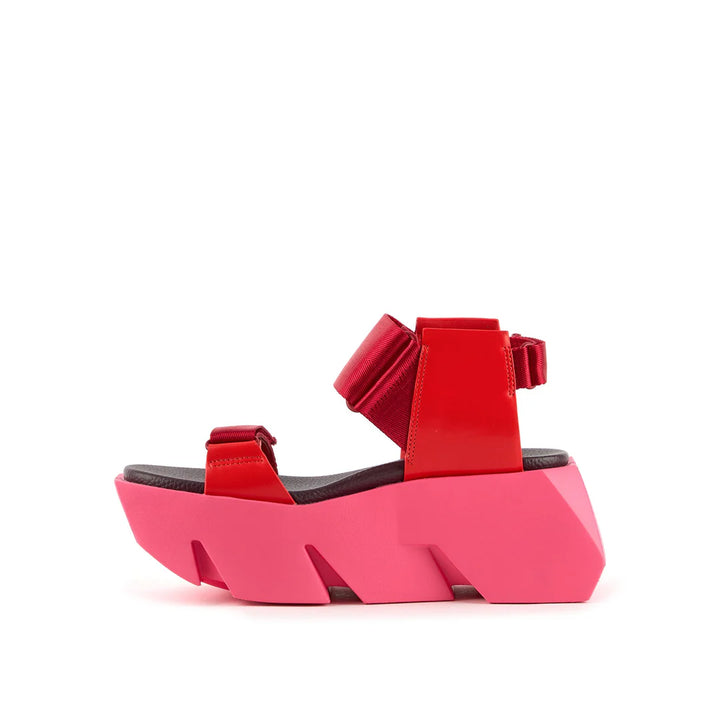 United Nude Bull Run Lily Sandały Damskie na Platformie Czerwone