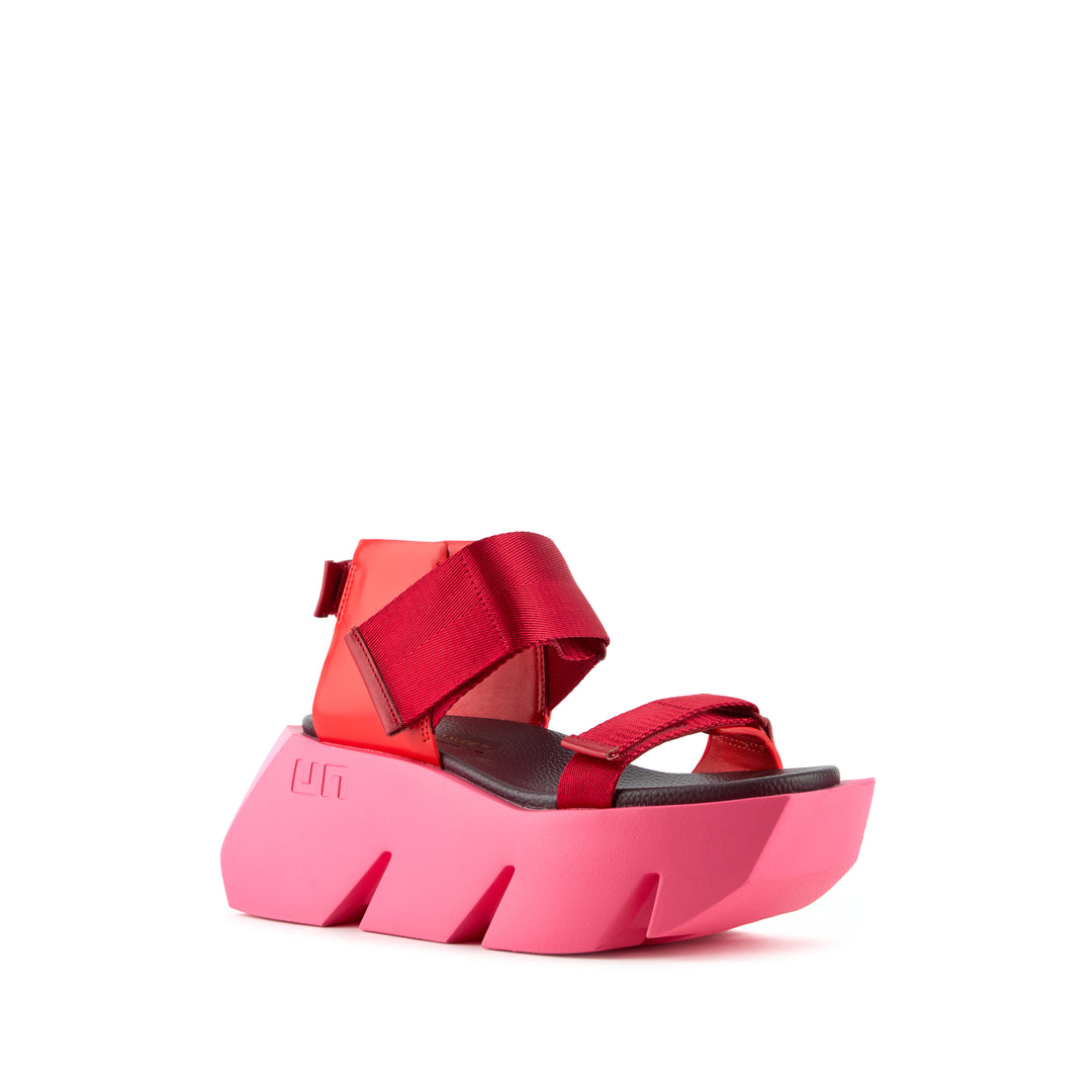 United Nude Bull Run Lily Sandały Damskie na Platformie Czerwone