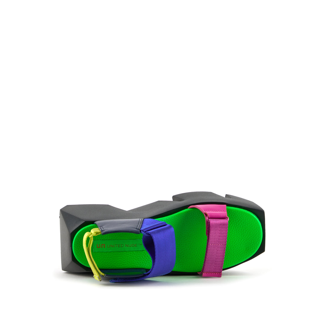United Nude Bull Run Neon Flair Sandały Damskie na Platformie Czarne