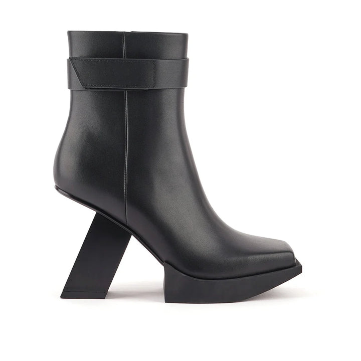 United Nude Construct Bootie Hi Black Botki Damskie na Obcasie Czarne