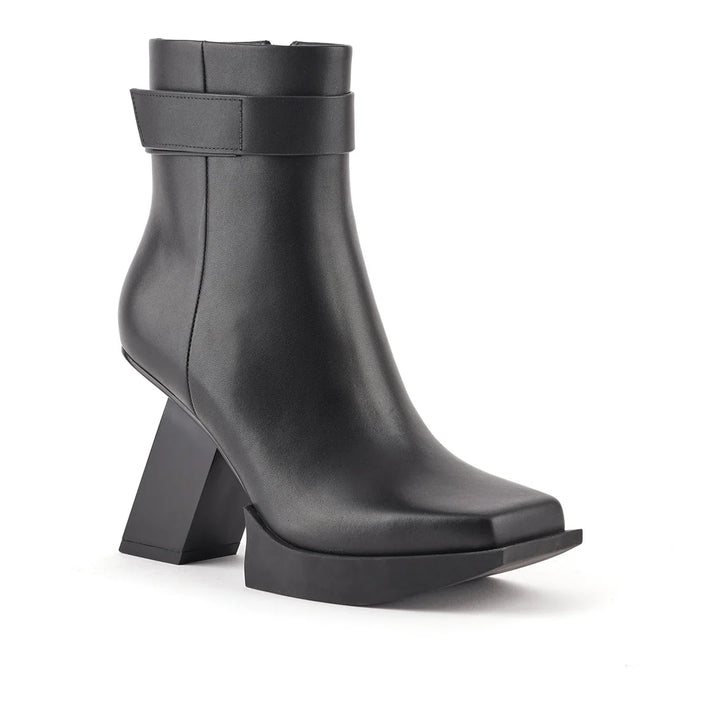 United Nude Construct Bootie Hi Black Botki Damskie na Obcasie Czarne
