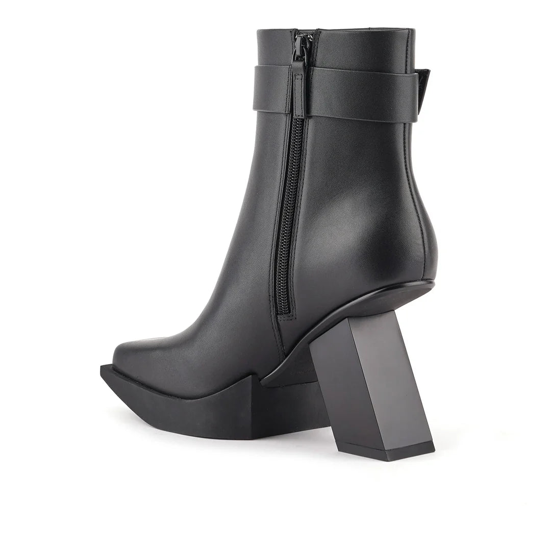 United Nude Construct Bootie Hi Black Botki Damskie na Obcasie Czarne