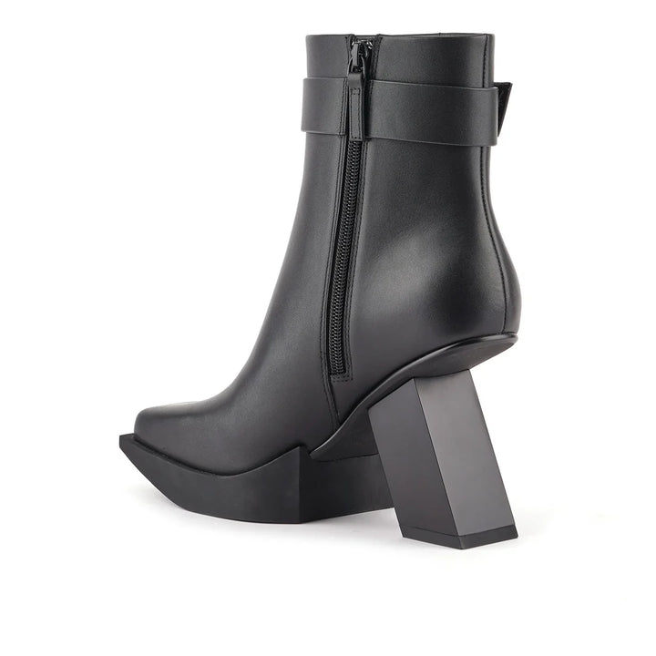 United Nude Construct Bootie Hi Black Botki Damskie na Obcasie Czarne