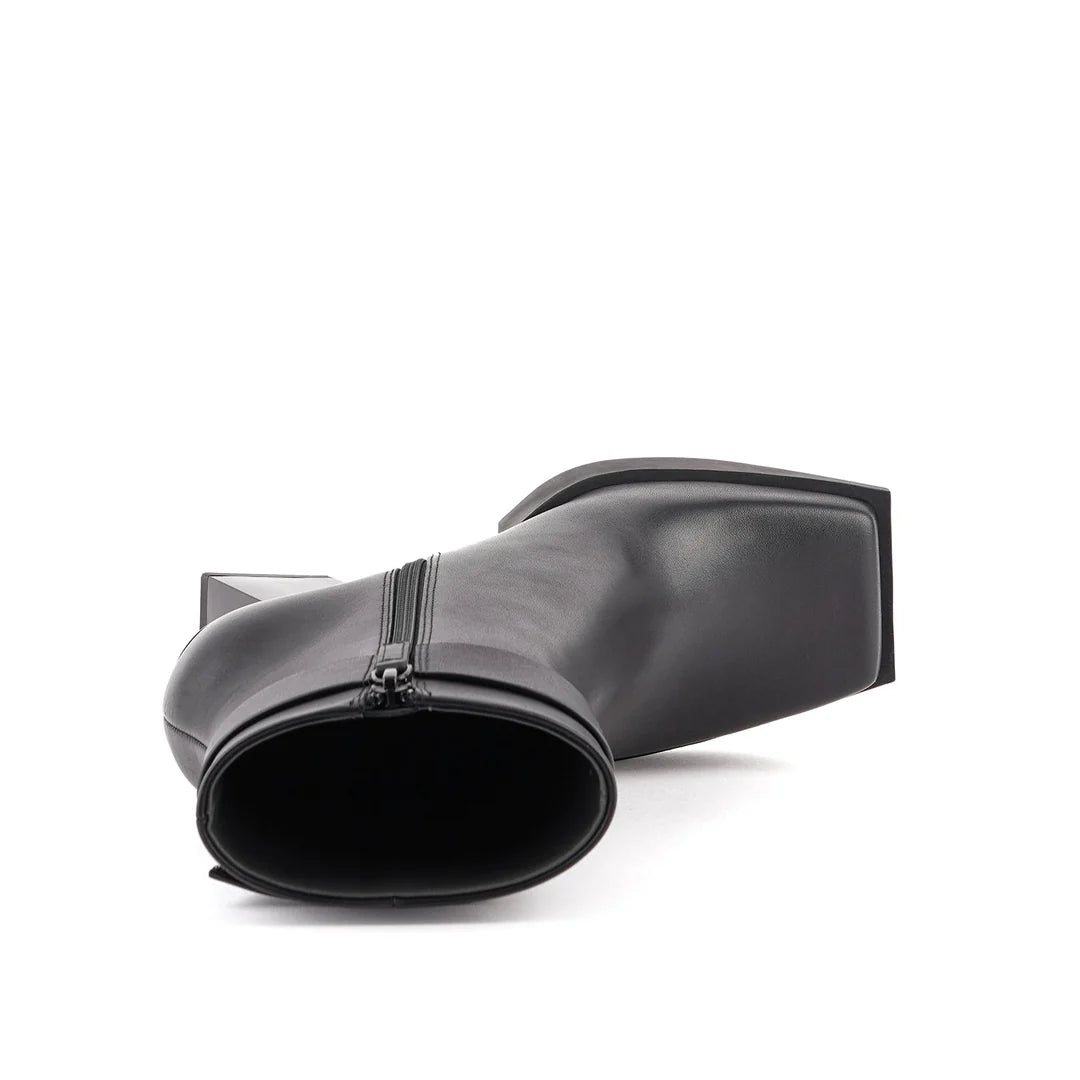 United Nude Construct Bootie Hi Black Botki Damskie na Obcasie Czarne