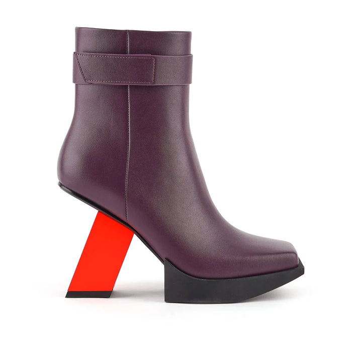 United Nude Construct Bootie Hi Cherry Mix Botki Damskie na Obcasie Cerwone