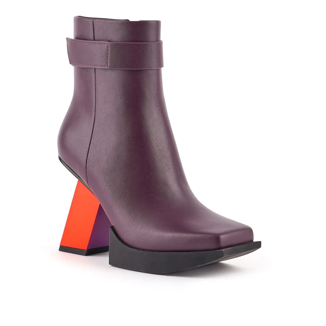 United Nude Construct Bootie Hi Cherry Mix Botki Damskie na Obcasie Cerwone