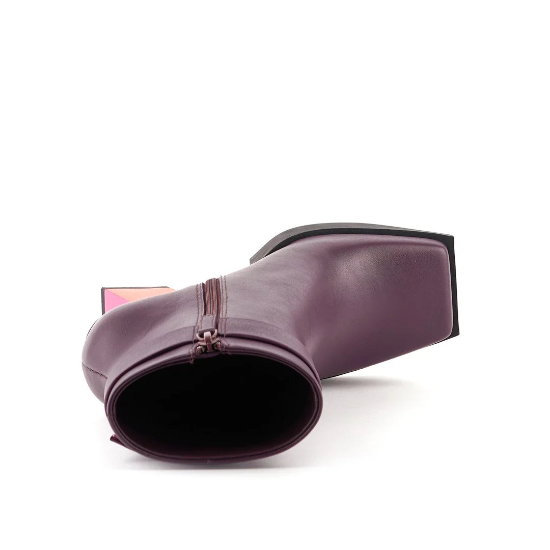 United Nude Construct Bootie Hi Cherry Mix Botki Damskie na Obcasie Cerwone