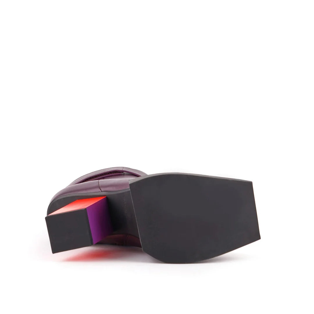United Nude Construct Bootie Hi Cherry Mix Botki Damskie na Obcasie Cerwone