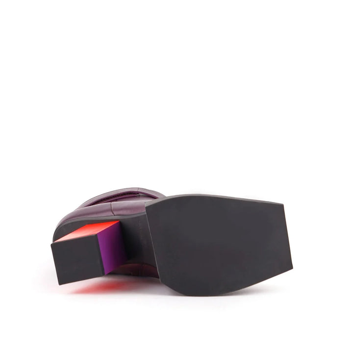 United Nude Construct Bootie Hi Cherry Mix Botki Damskie na Obcasie Cerwone